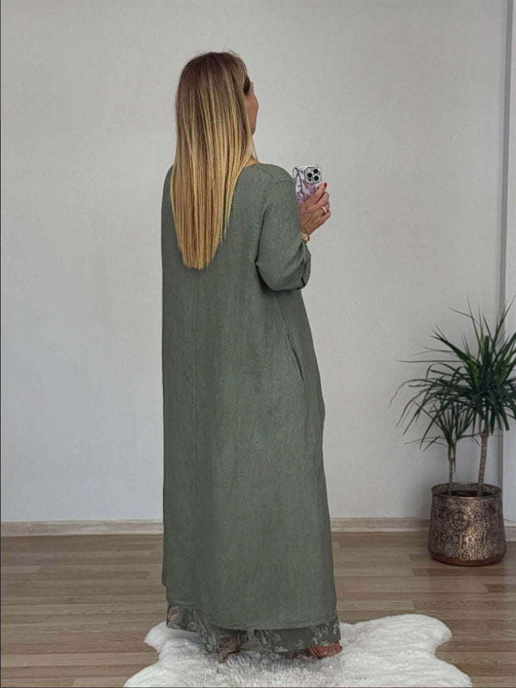 2-teiliges set | langärmeliges oberteil & weite hose