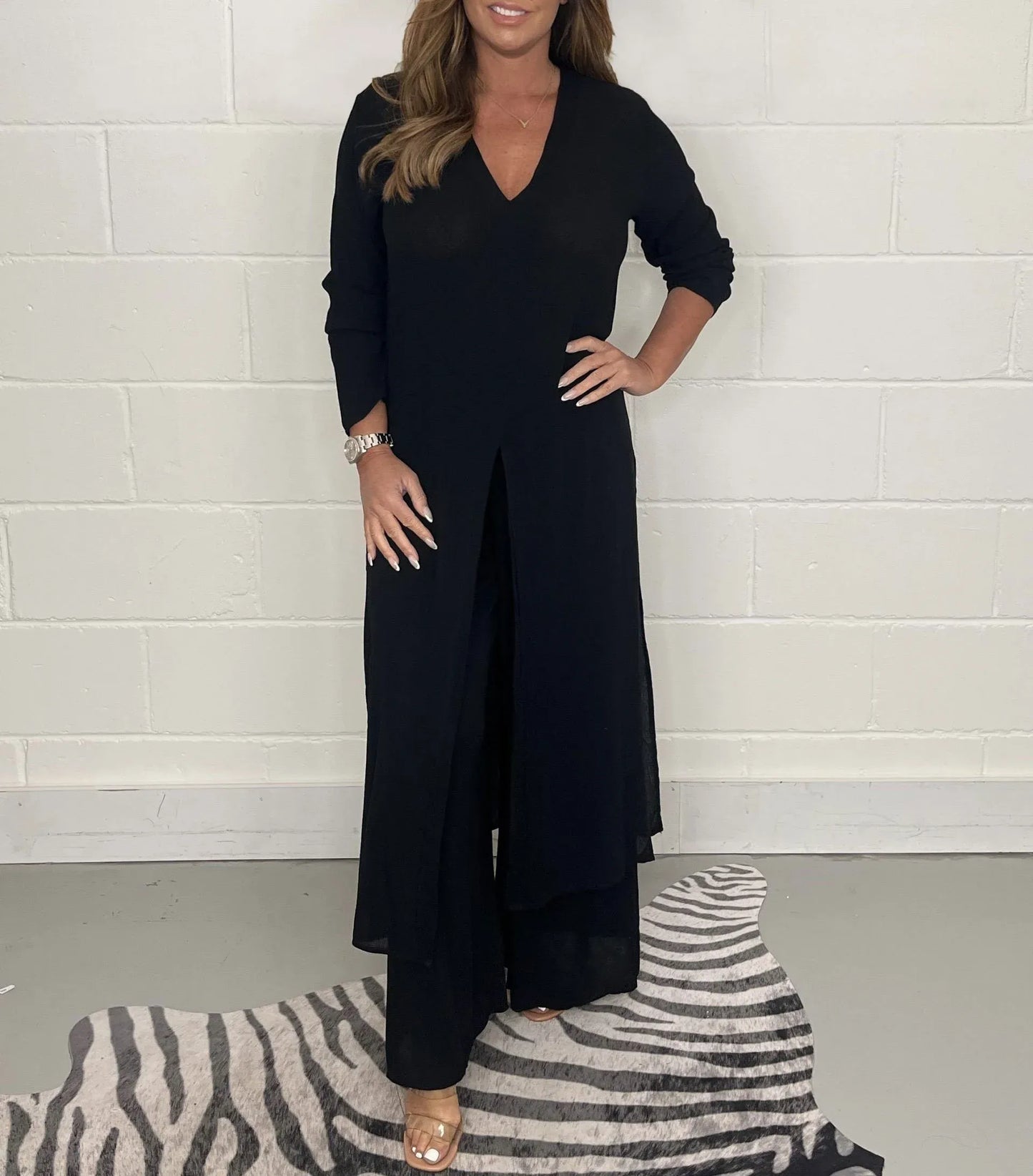 2-teiliges set | leichte bluse & lockere hose