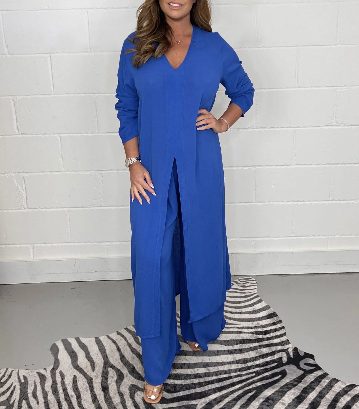 2-teiliges set | leichte bluse & lockere hose