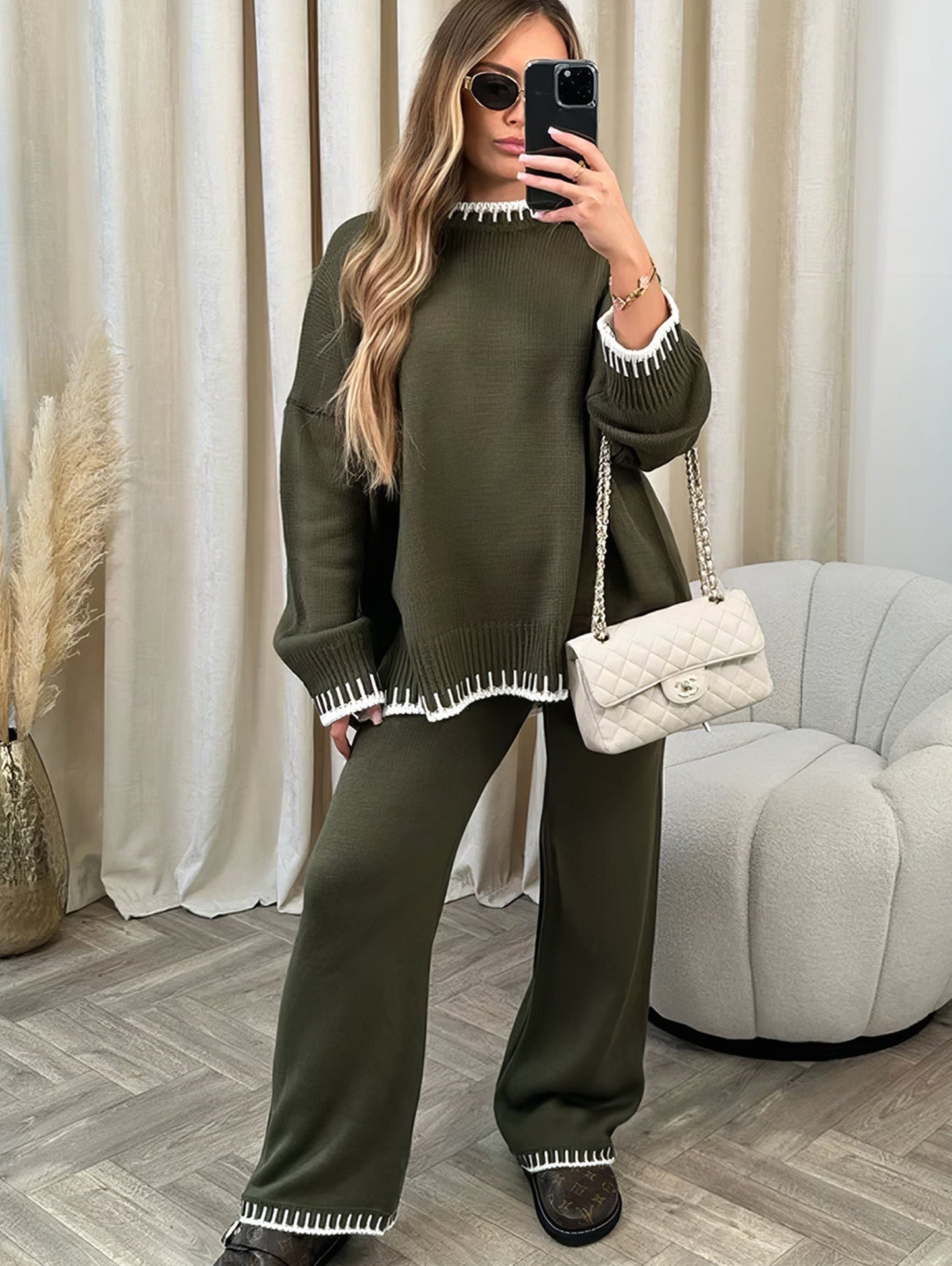 2-teiliges set | strickoberteil & lange hose