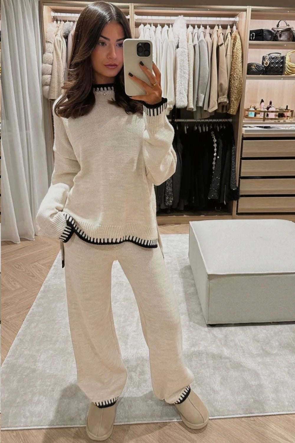 2-teiliges set | strickoberteil & lange hose