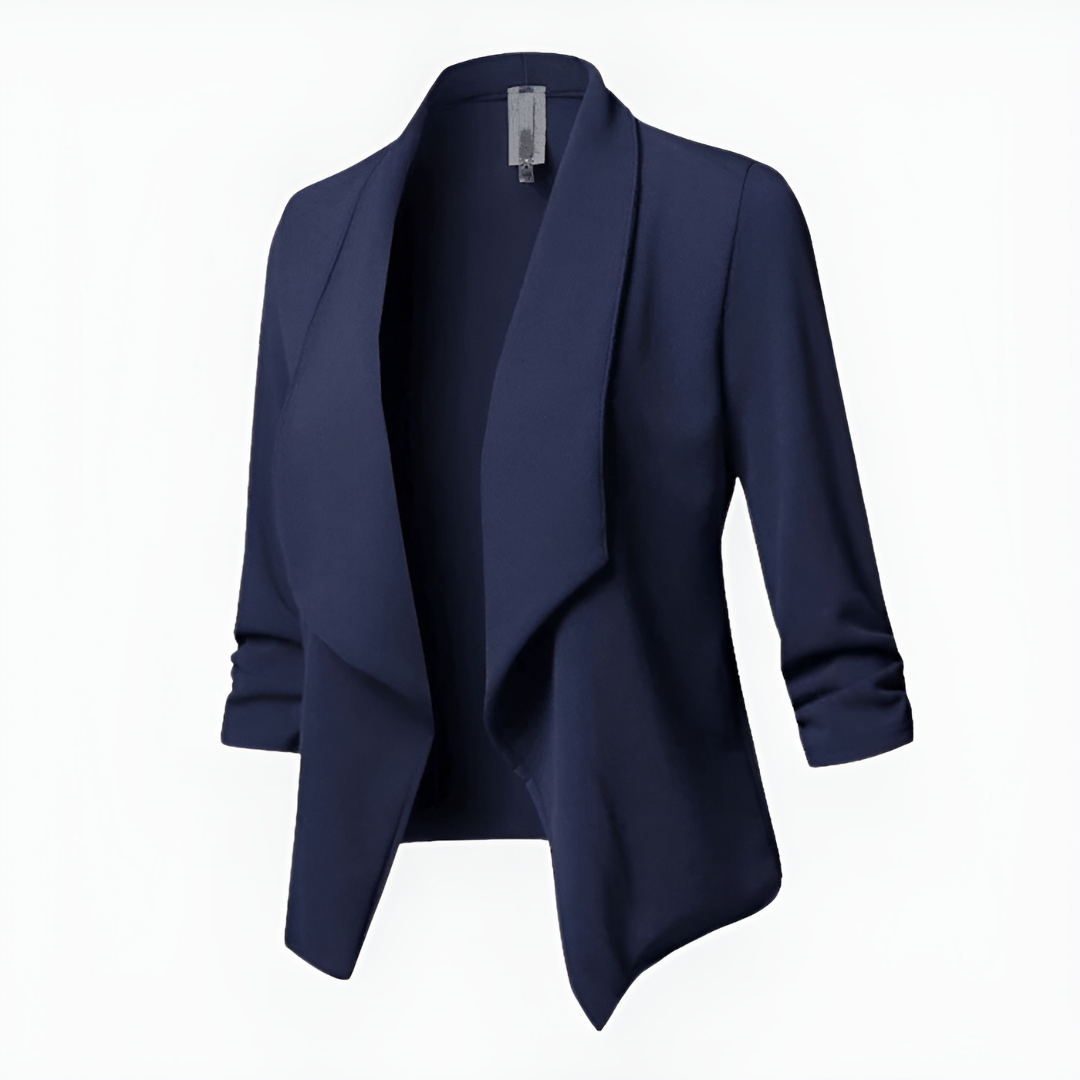 Damen Blazer mit asymmetrischer Vorderseite und langen Ärmeln