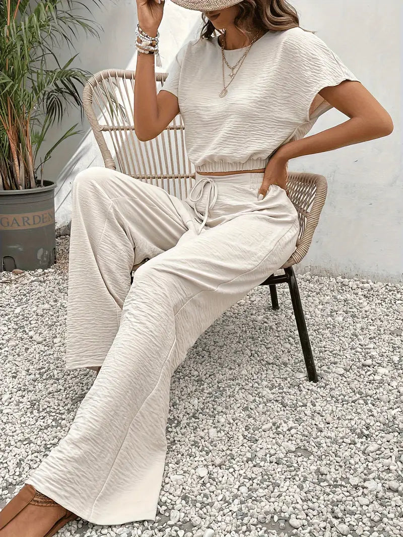 Sarah - Damen Leinen-Set für den Alltag