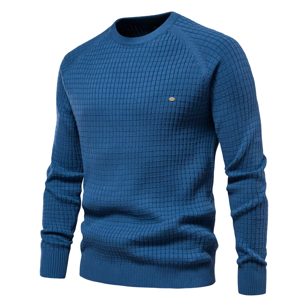 Bequemer und stilvoller Herrenpullover | Zeitloses Design, Waffelstrick, Elastische Bündchen, Dezentes Detail