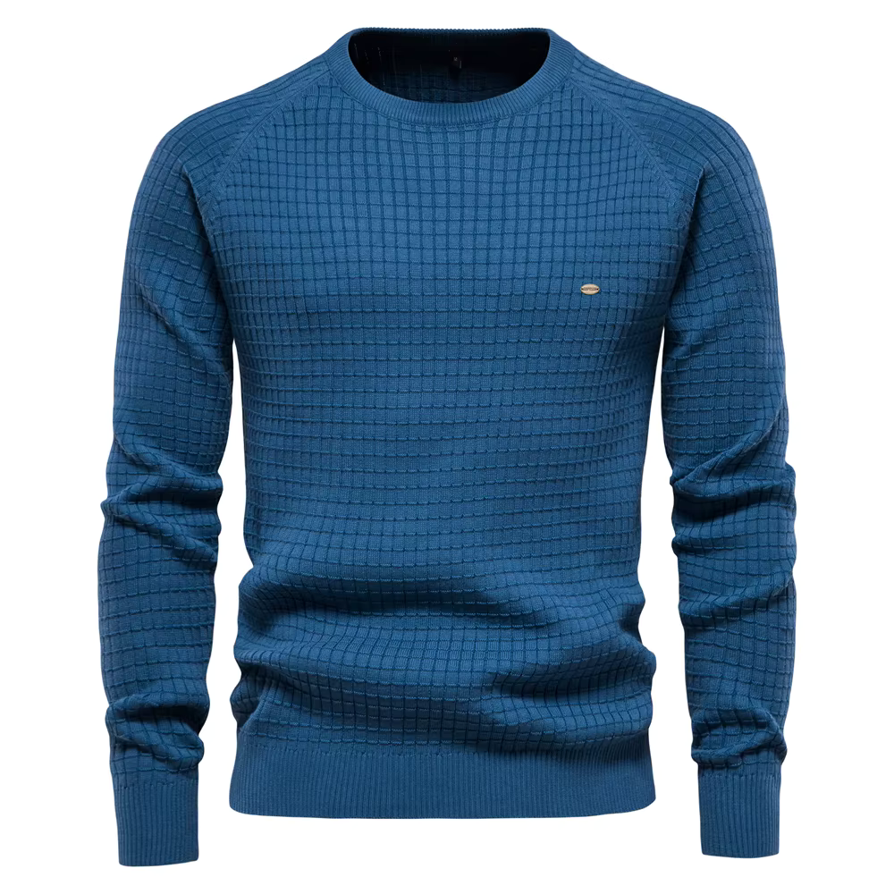 Bequemer und stilvoller Herrenpullover | Zeitloses Design, Waffelstrick, Elastische Bündchen, Dezentes Detail