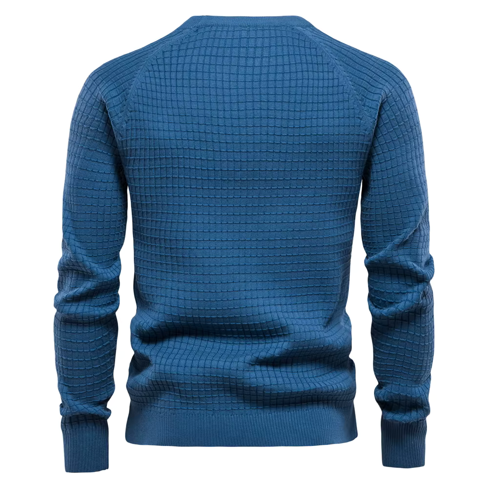 Bequemer und stilvoller Herrenpullover | Zeitloses Design, Waffelstrick, Elastische Bündchen, Dezentes Detail