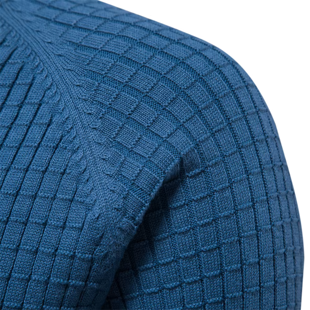Bequemer und stilvoller Herrenpullover | Zeitloses Design, Waffelstrick, Elastische Bündchen, Dezentes Detail