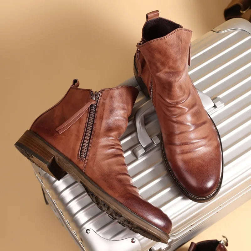 Chelsea-Stiefel aus Leder für Herren