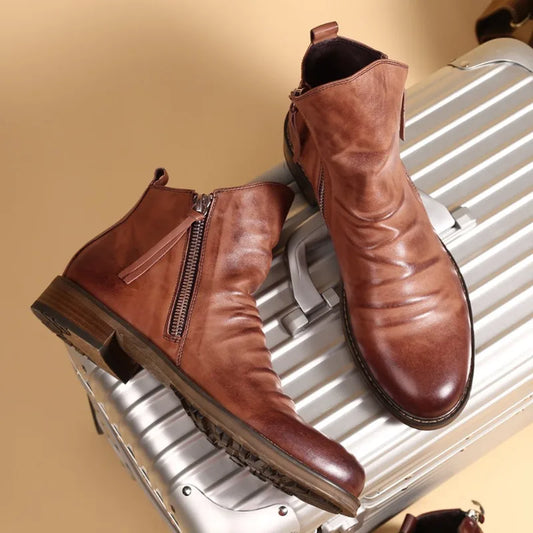 Chelsea-Stiefel aus Leder für Herren