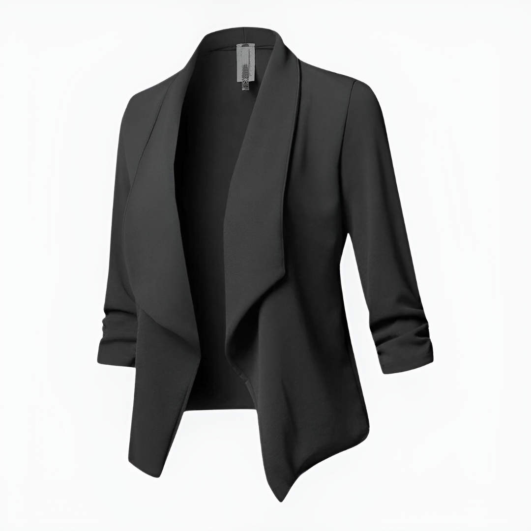 Damen Blazer mit asymmetrischer Vorderseite und langen Ärmeln