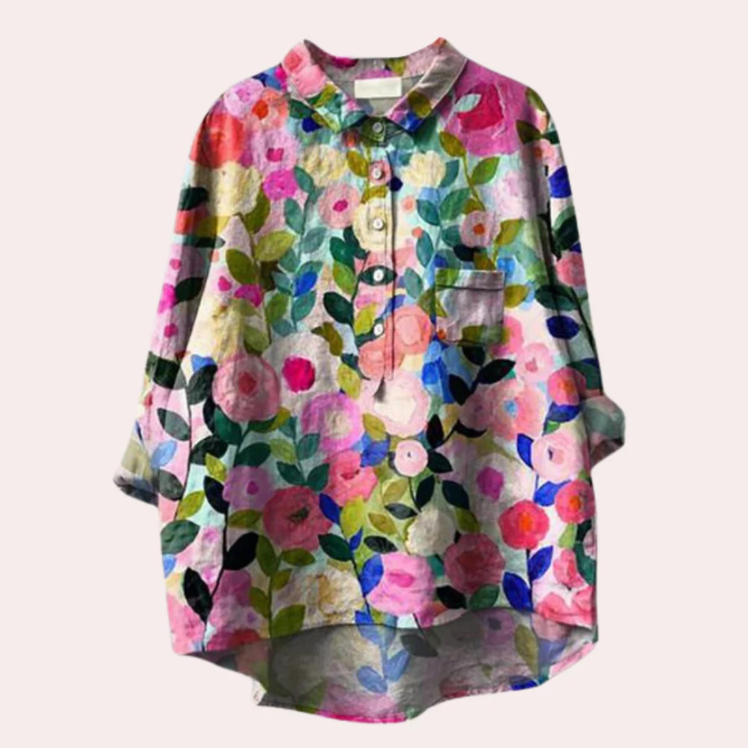 Damen Bluse mit Blumendruck