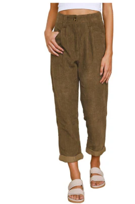 Damen Cordhose mit hoher Taille