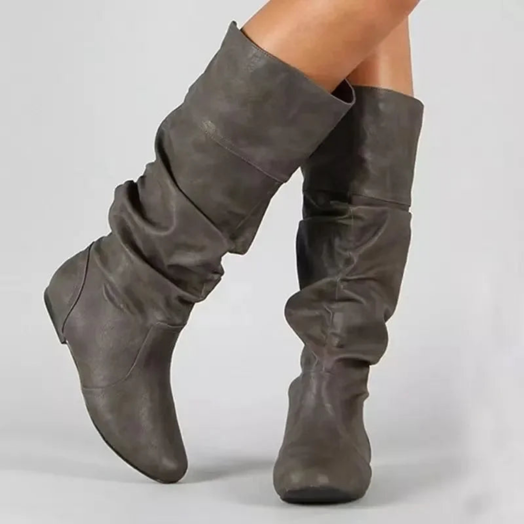 Damen Cowboy-Stiefel in Mid-Calf-Länge