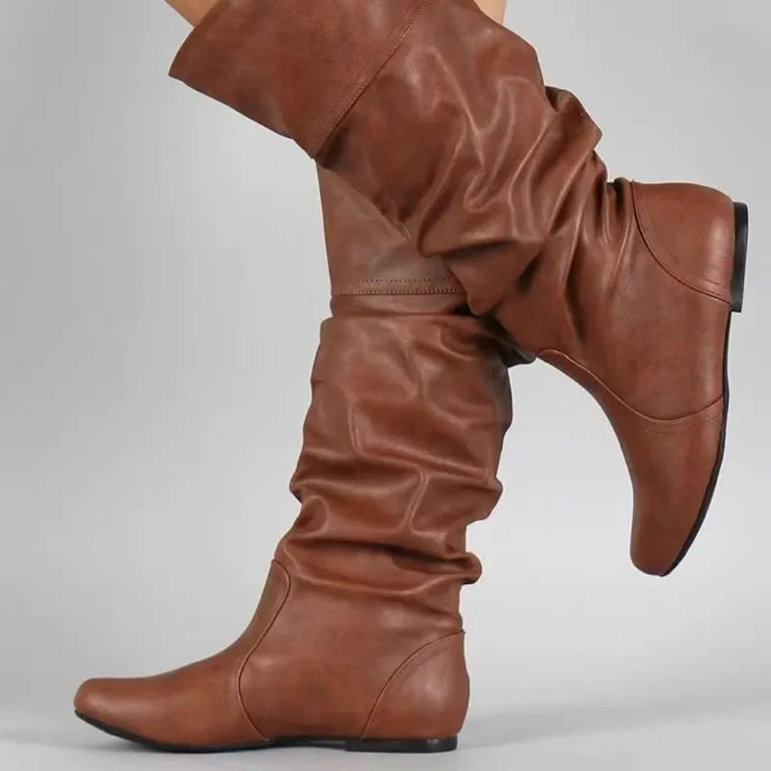 Damen Cowboy-Stiefel in Mid-Calf-Länge
