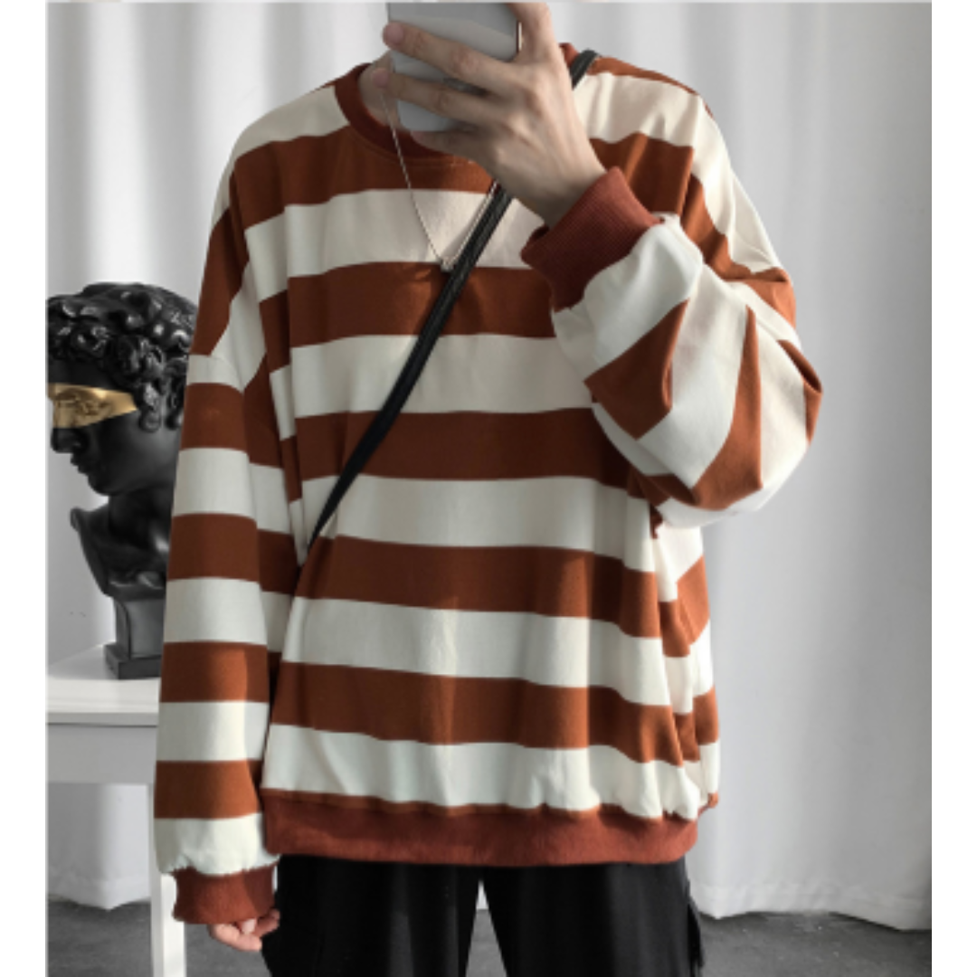 Damen Hoodie mit Streifenmuster