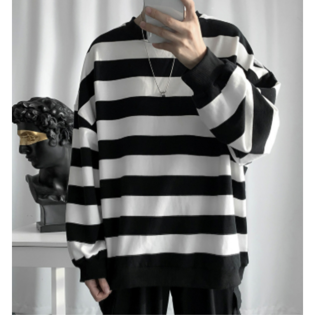 Damen Hoodie mit Streifenmuster