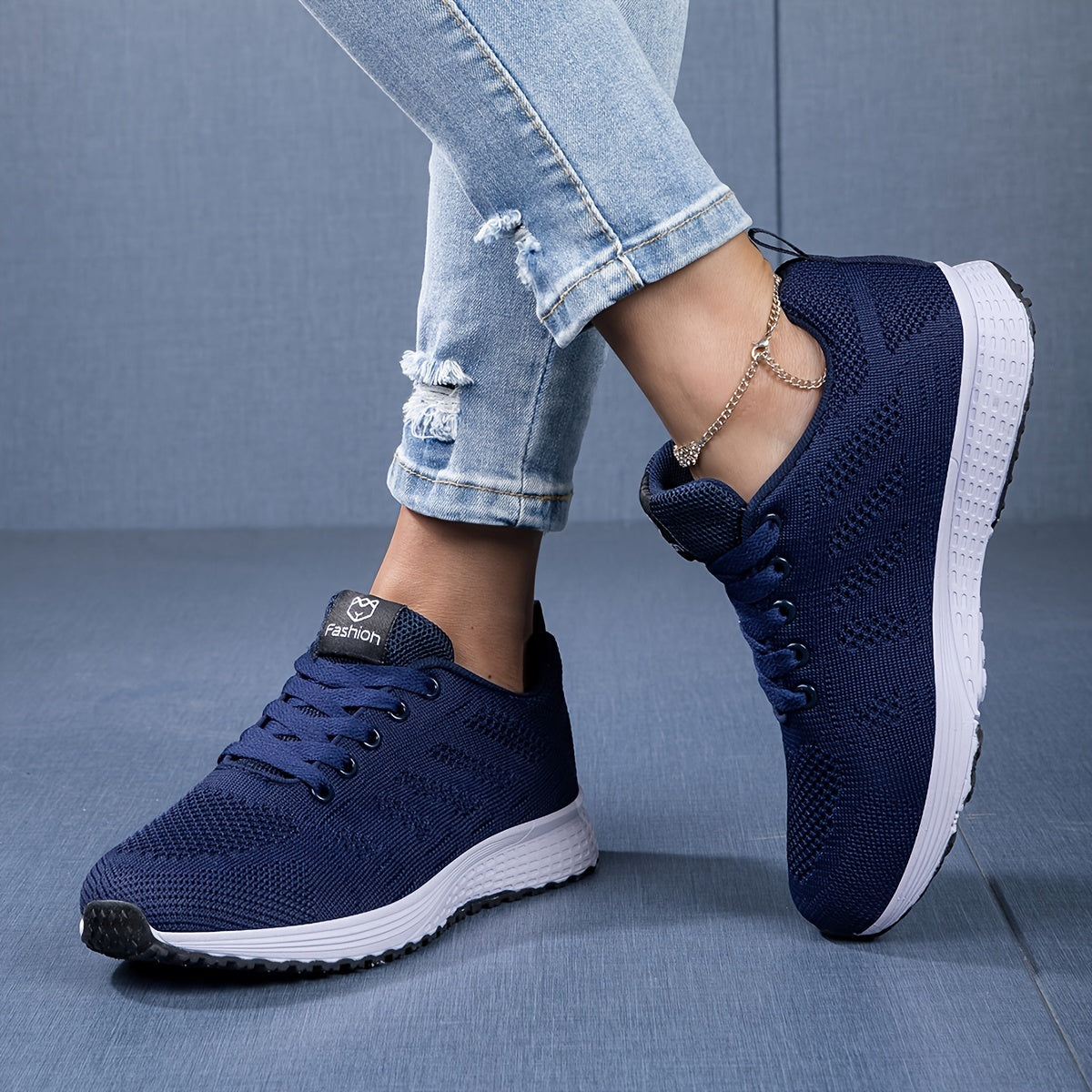 Damen Sportschuhe mit Strickoberfläche