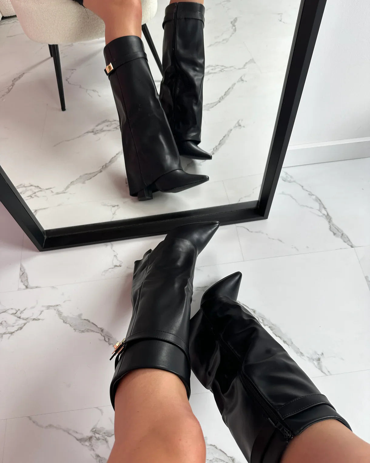 Damen Stiefel | Wildlederoptik & Blockabsatz