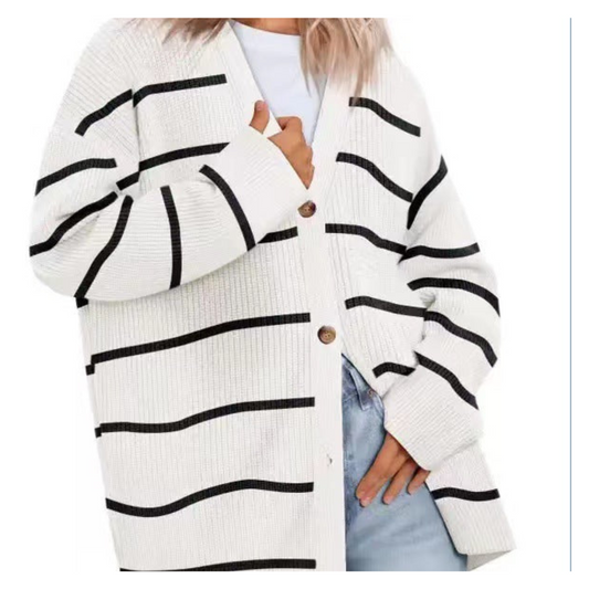 Damen Strickjacke | Langarm & Mit Knopfverschluss