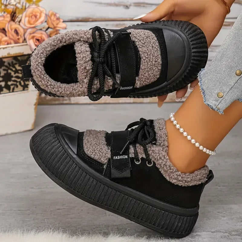 Damen Warme Sneaker | Fleecefutter & Rutschfeste Sohle | Winter