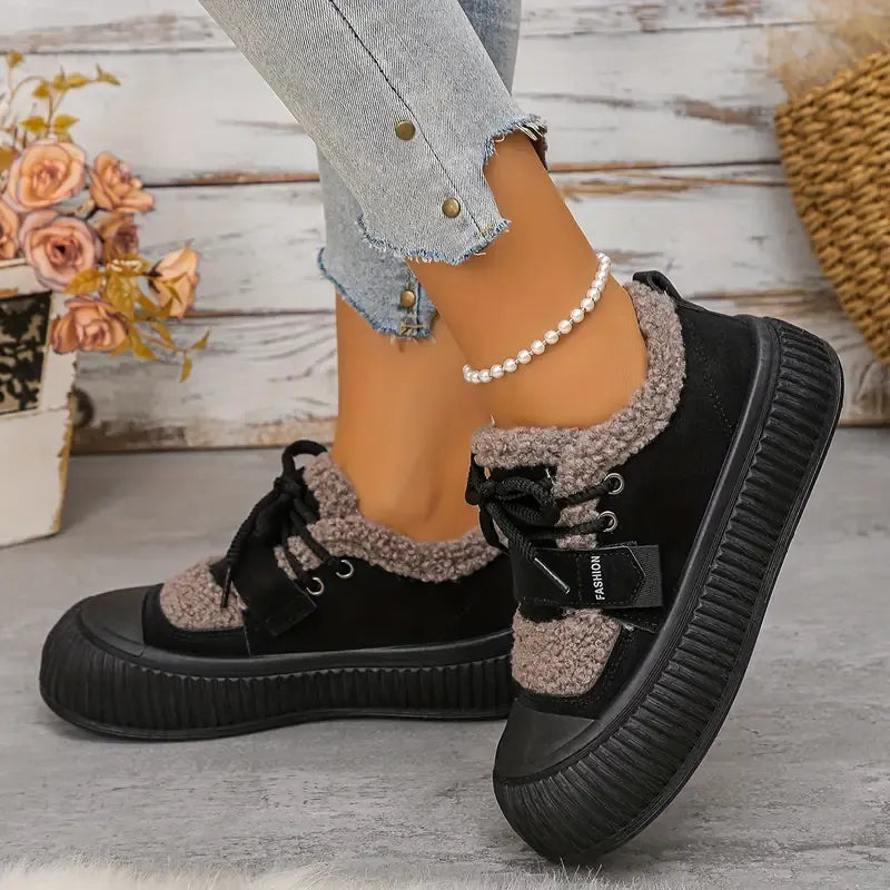 Damen Warme Sneaker | Fleecefutter & Rutschfeste Sohle | Winter