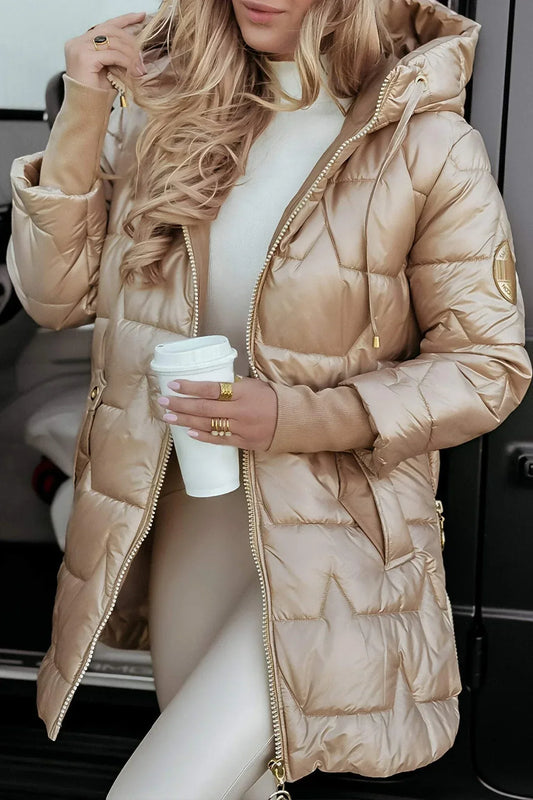 Damen Winterjacke | Gewattet mit Kapuze