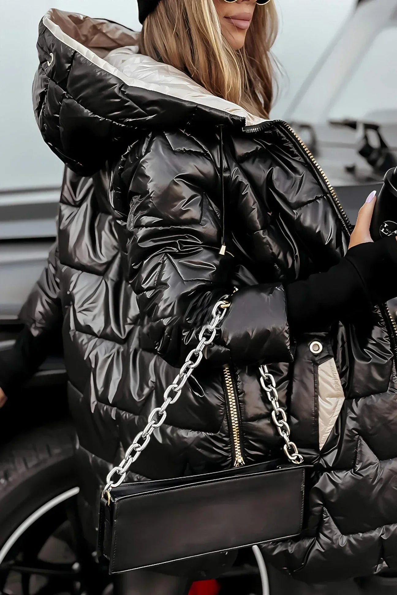 Damen Winterjacke | Gewattet mit Kapuze