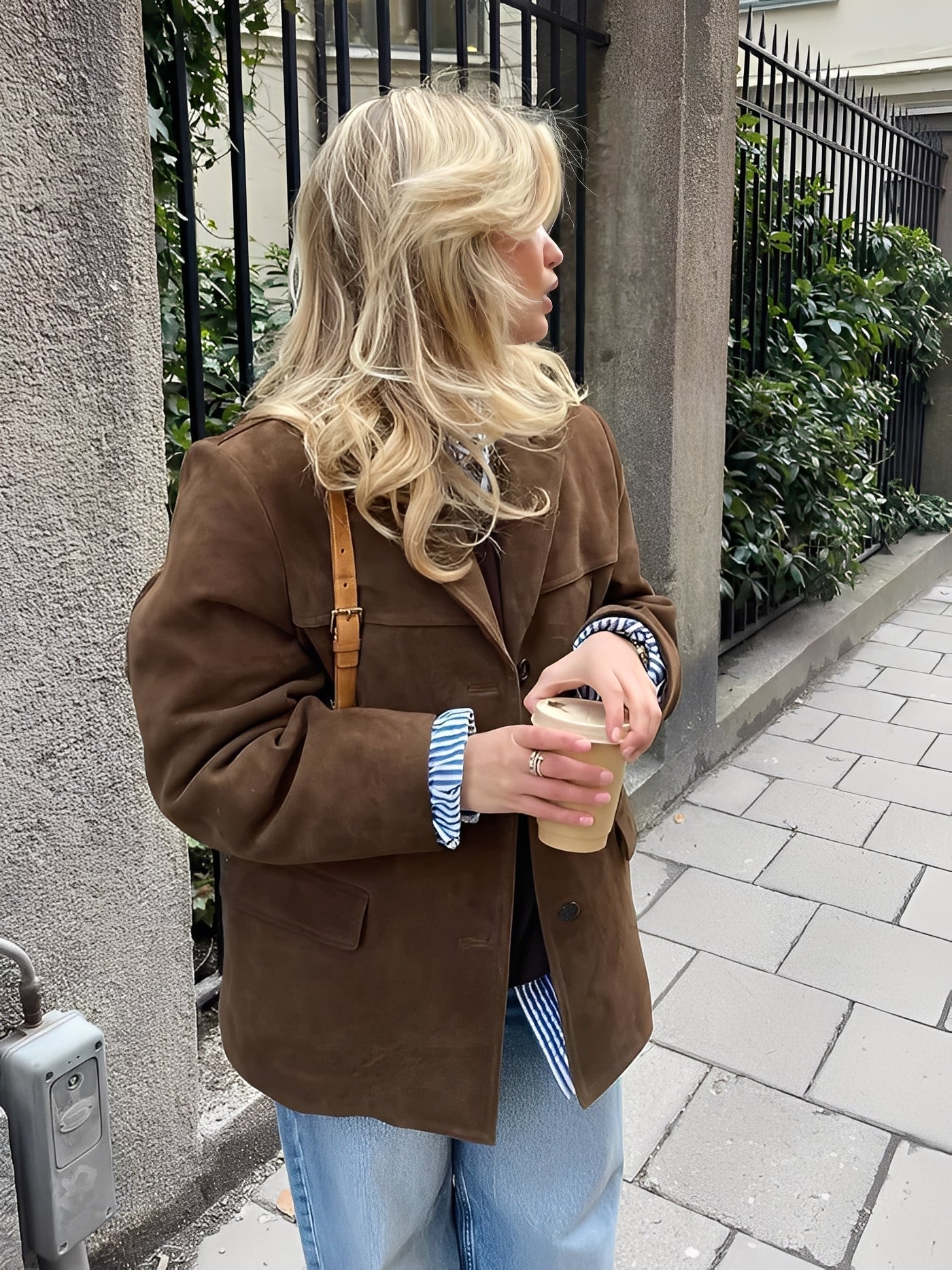 Elegante braune Herbstjacke