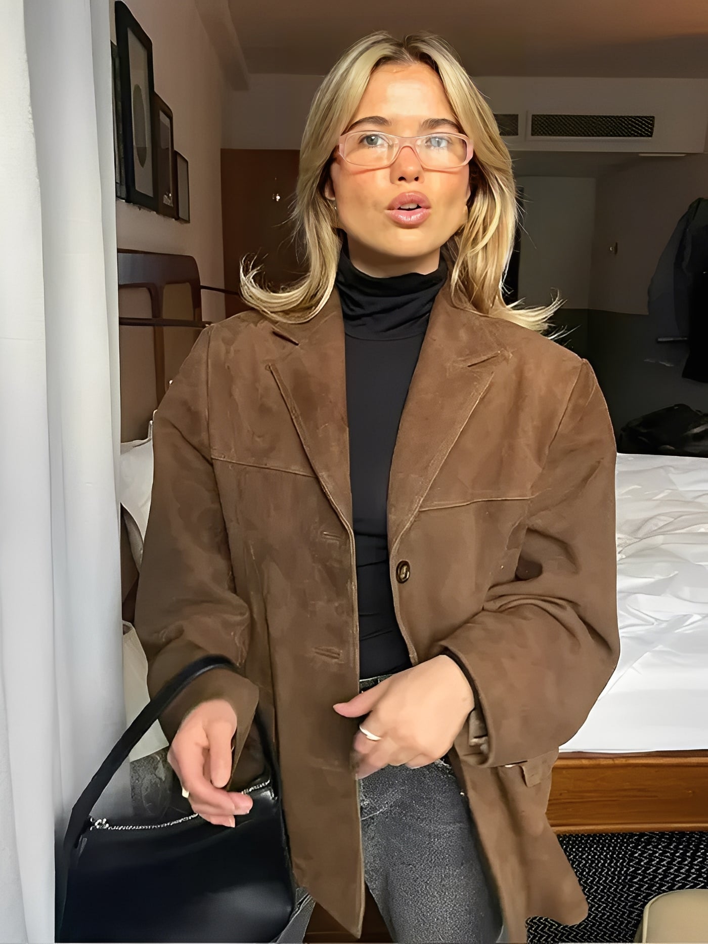 Elegante braune Herbstjacke