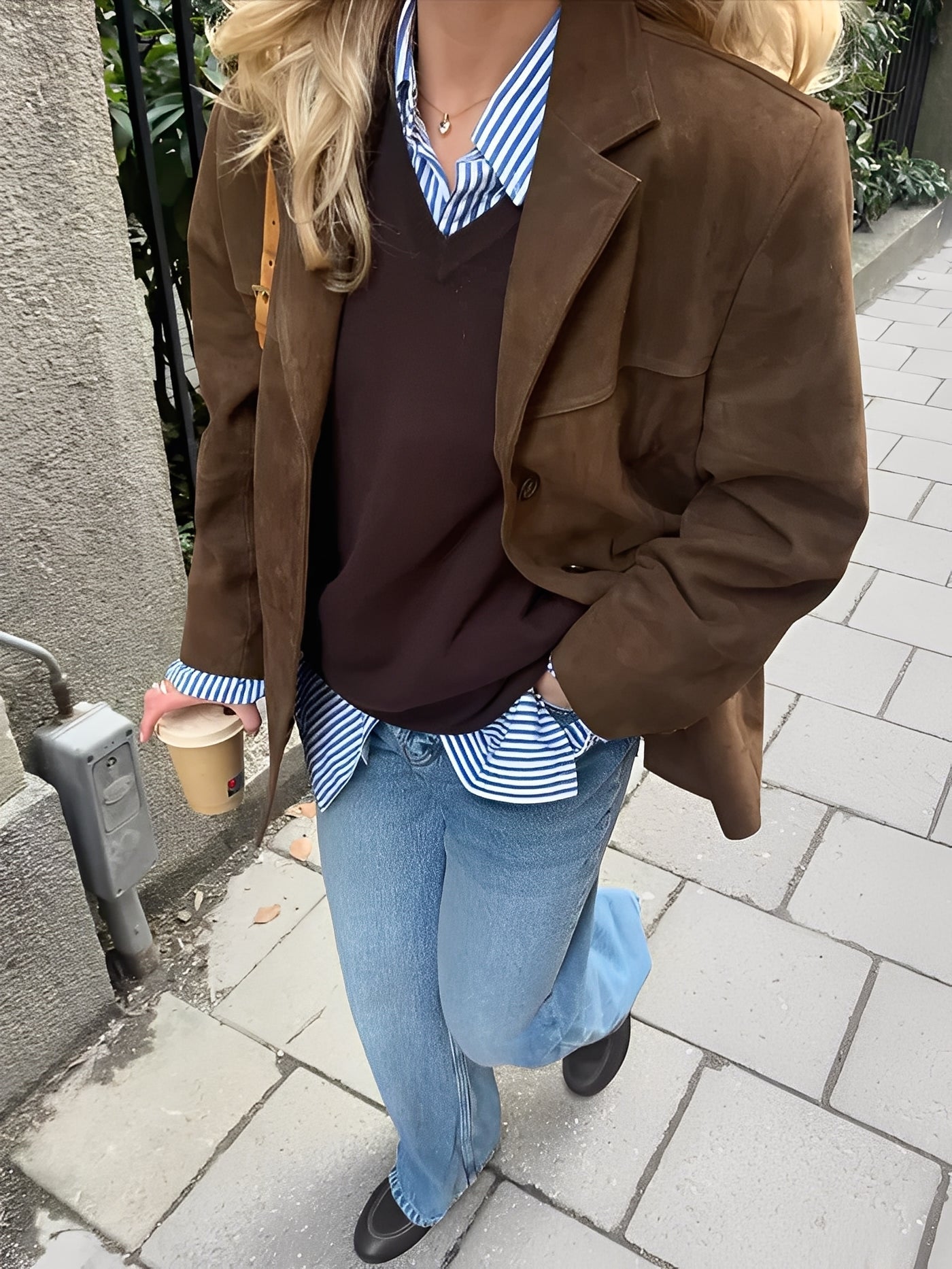 Elegante braune Herbstjacke