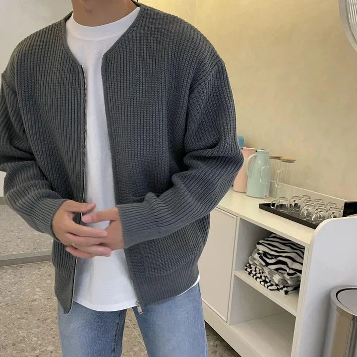 Herren Bequeme Strickjacke mit Langarm – Warm und Stilvoll für Alltag und Freizeit