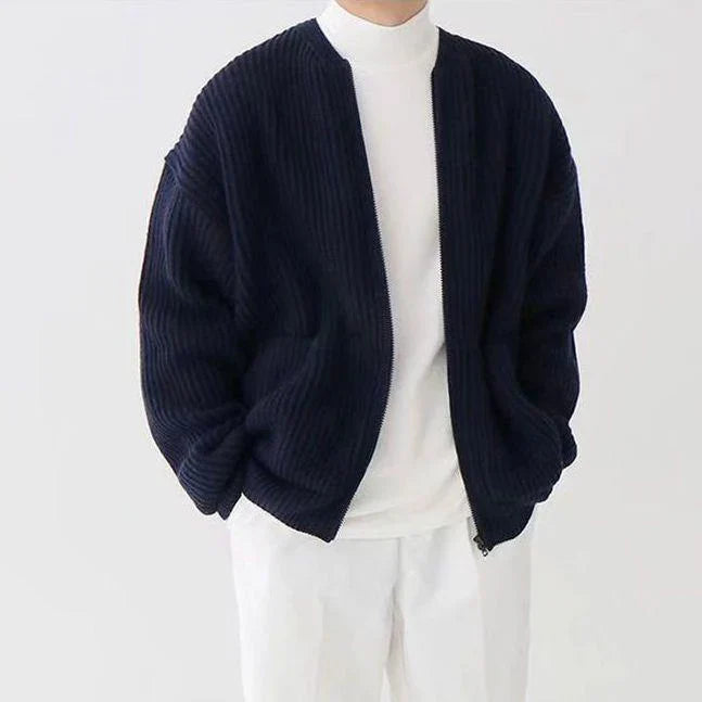 Herren Bequeme Strickjacke mit Langarm – Warm und Stilvoll für Alltag und Freizeit