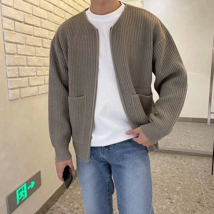 Herren Bequeme Strickjacke mit Langarm – Warm und Stilvoll für Alltag und Freizeit