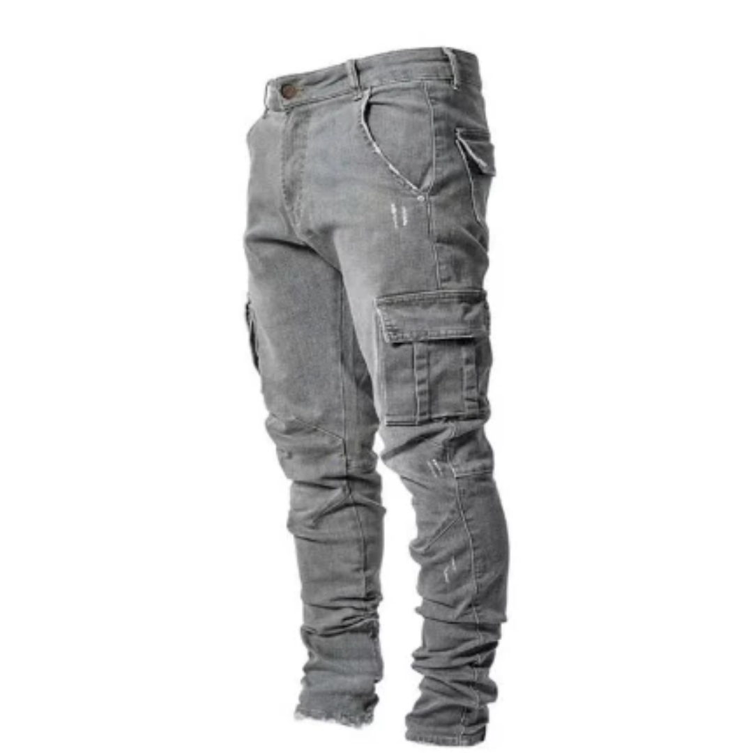 Herren Cargohose | Slim Fit | Baumwoll-Stretchgewebe & Mehrfachtaschen