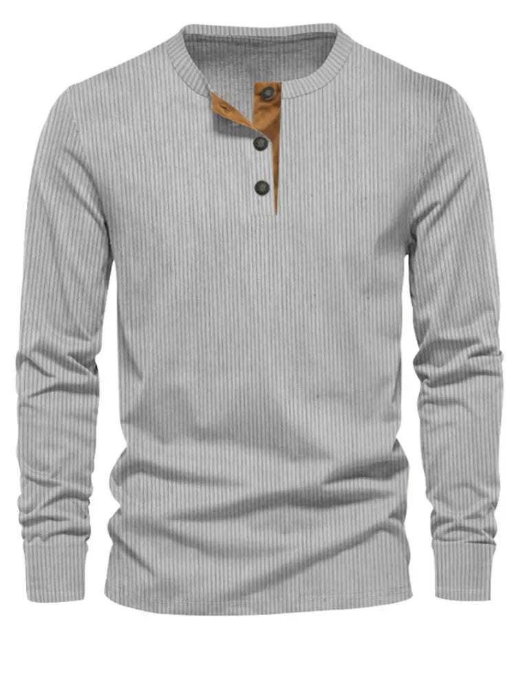 Herren Gestreiftes Langarmshirt – Klassisches Design, Modern und Bequem