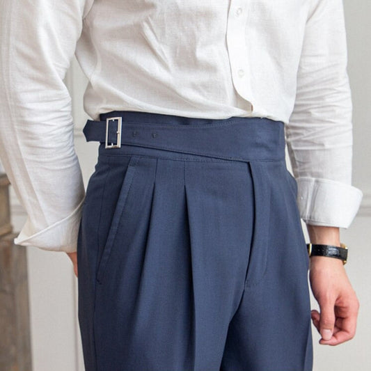 Herren Hose mit Schnalle | Hohe Taille | Bequeme Passform