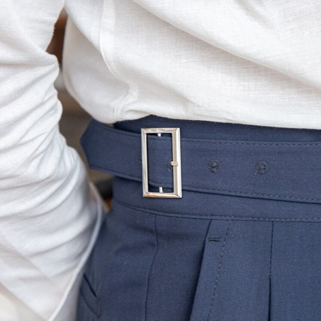 Herren Hose mit Schnalle | Hohe Taille | Bequeme Passform