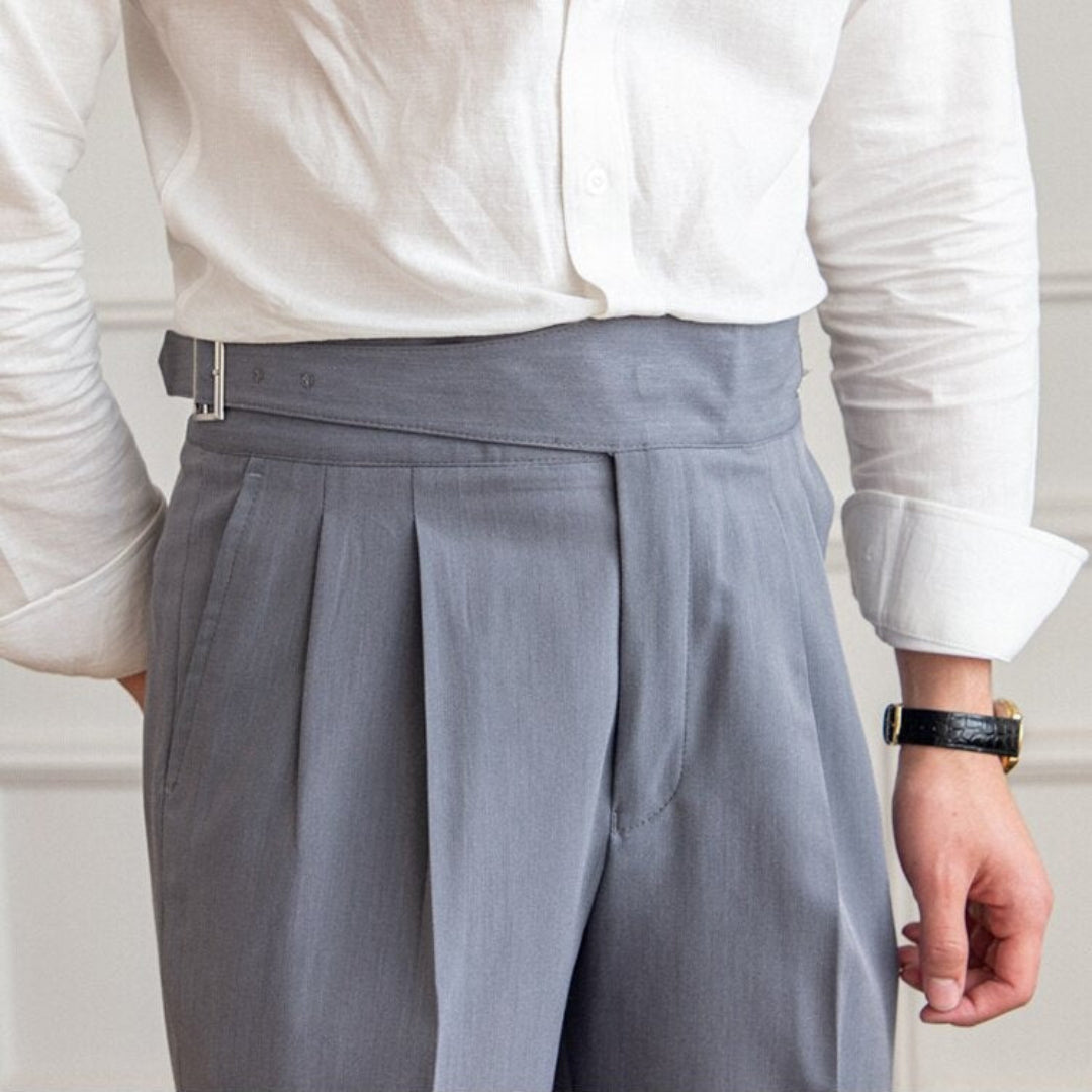 Herren Hose mit Schnalle | Hohe Taille | Bequeme Passform