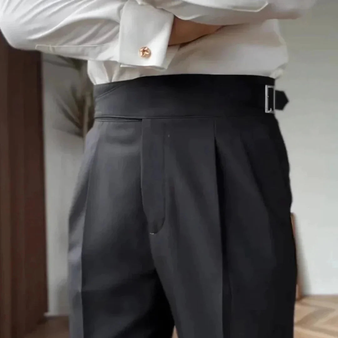 Herren Hose mit Schnalle | Hohe Taille | Bequeme Passform