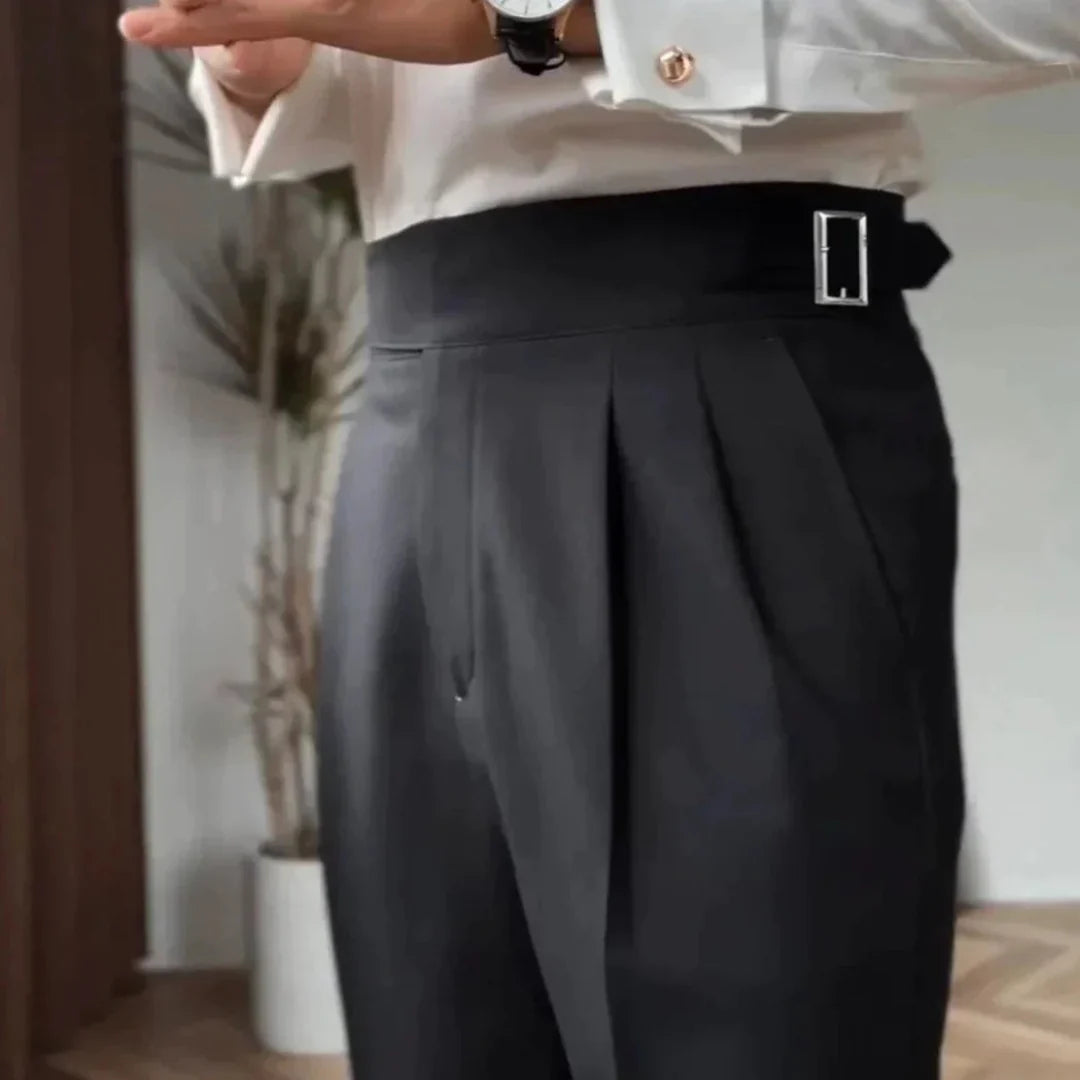 Herren Hose mit Schnalle | Hohe Taille | Bequeme Passform