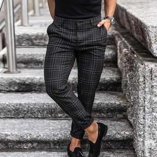 Herren Karierte Chinohose – Stilvoll, bequem und vielseitig kombinierbar
