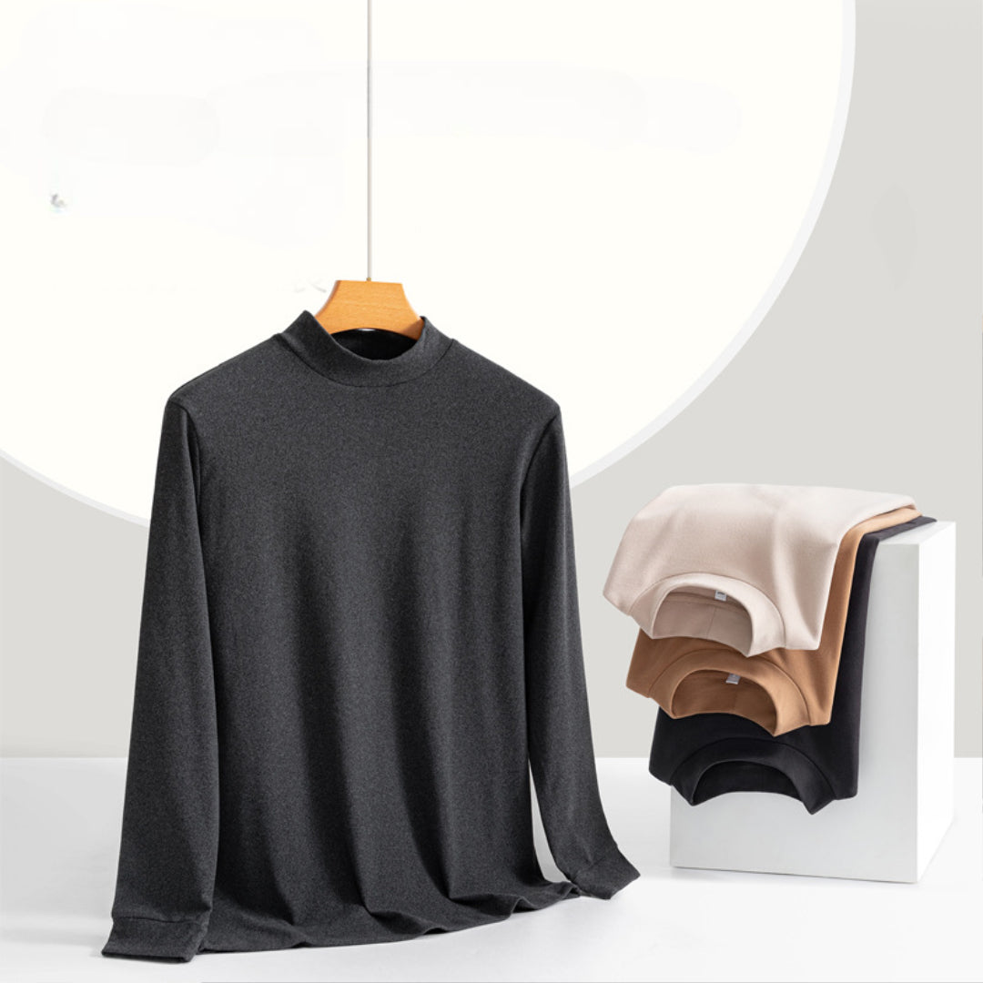Herren Langarmshirt | Weiches Stretchmaterial, Schmale Passform, Pflegeleicht