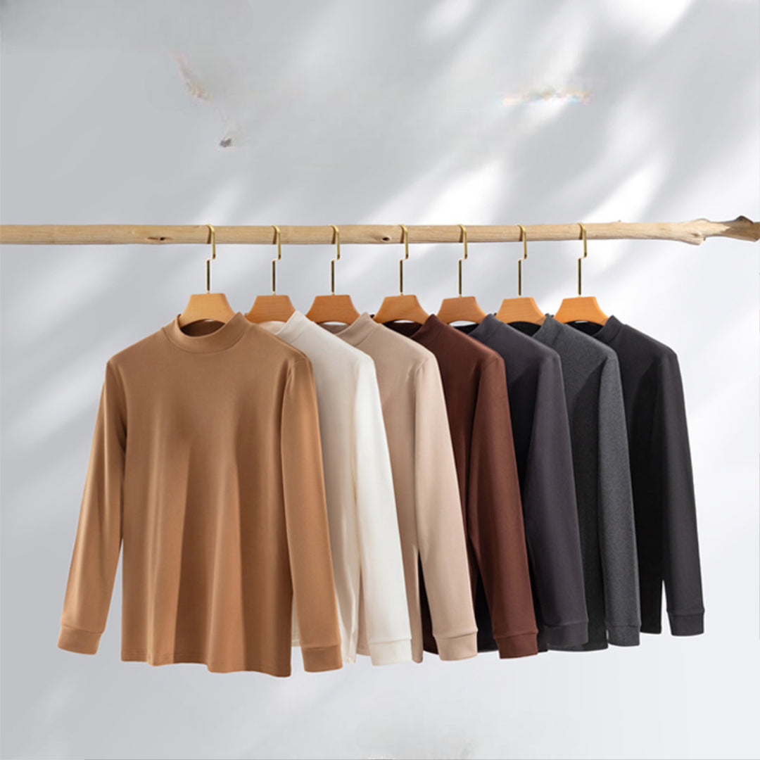 Herren Langarmshirt | Weiches Stretchmaterial, Schmale Passform, Pflegeleicht