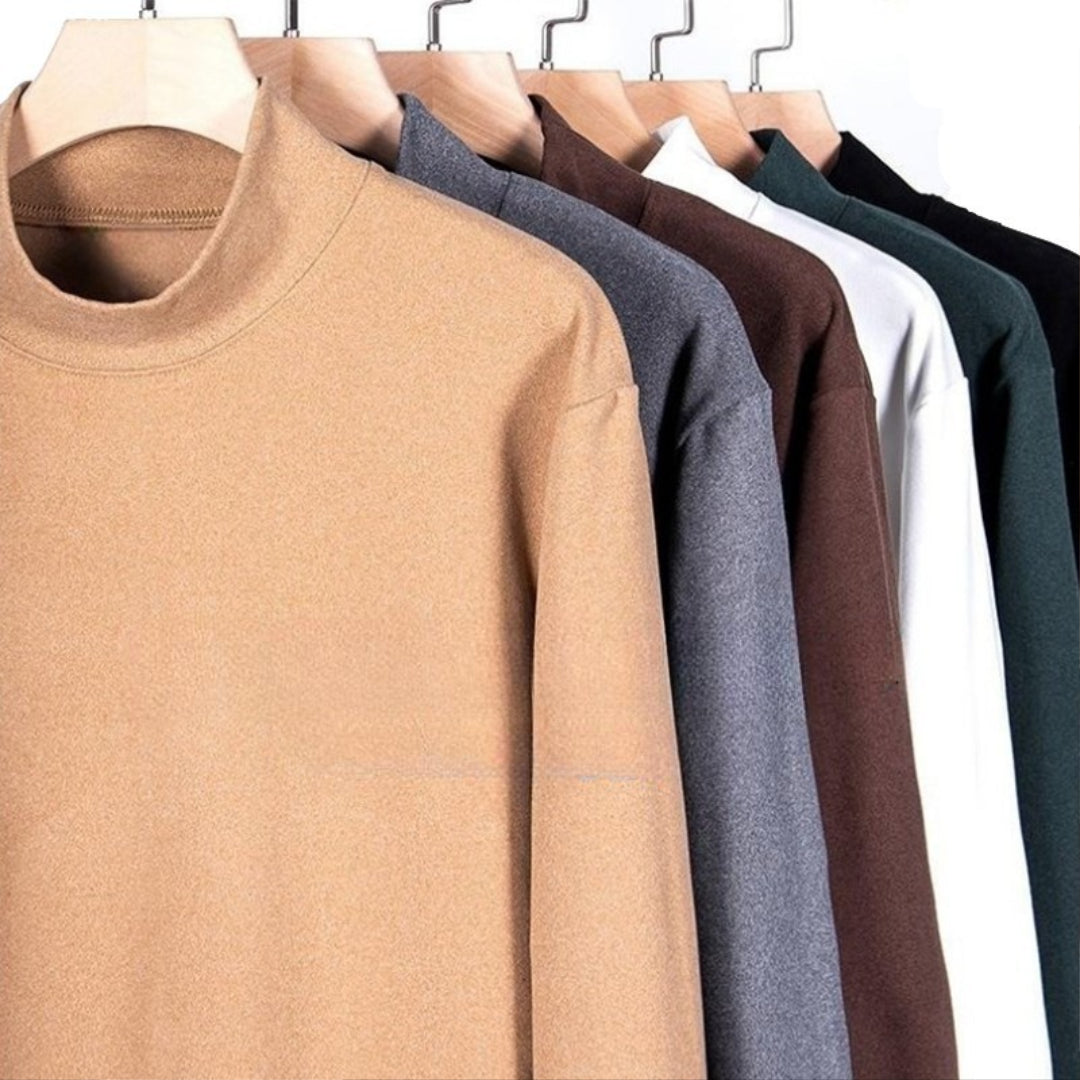 Herren Langarmshirt | Weiches Stretchmaterial, Schmale Passform, Pflegeleicht