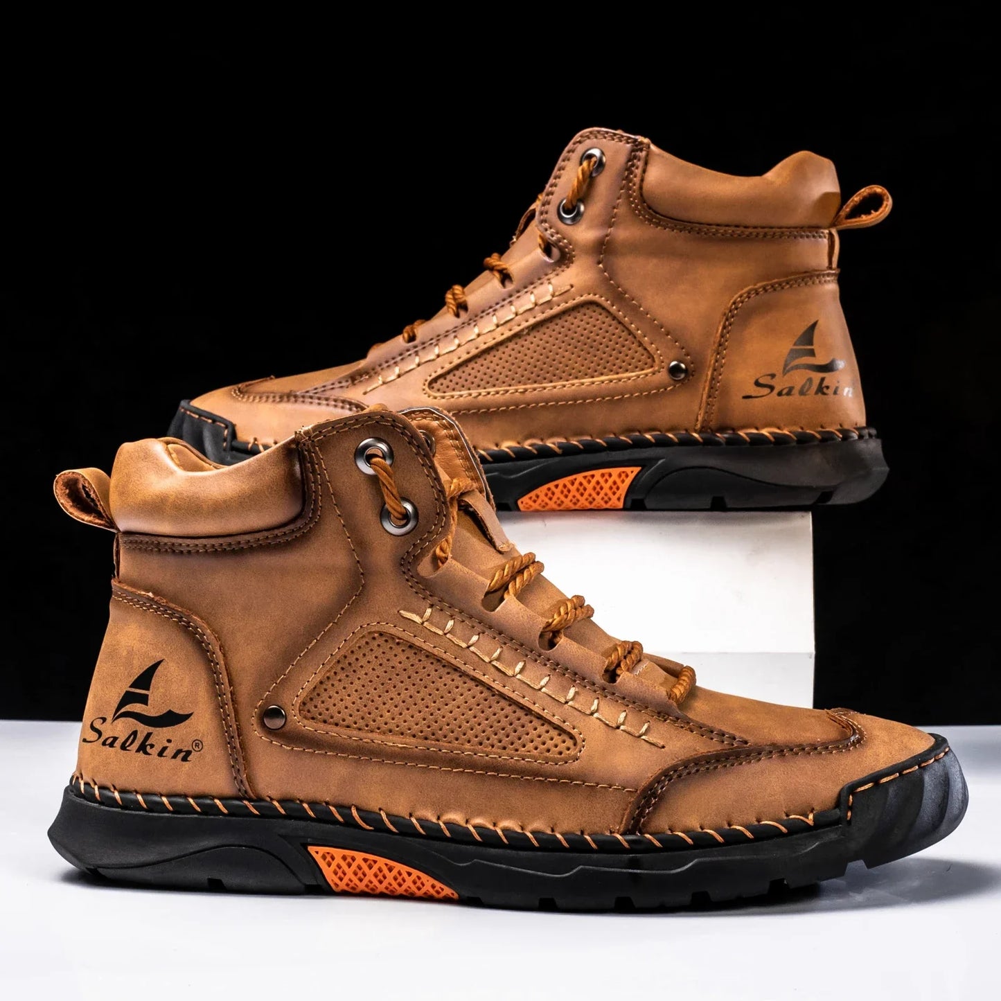 Herren Leder High-Top Schuhe | Robust & Alltagstauglich