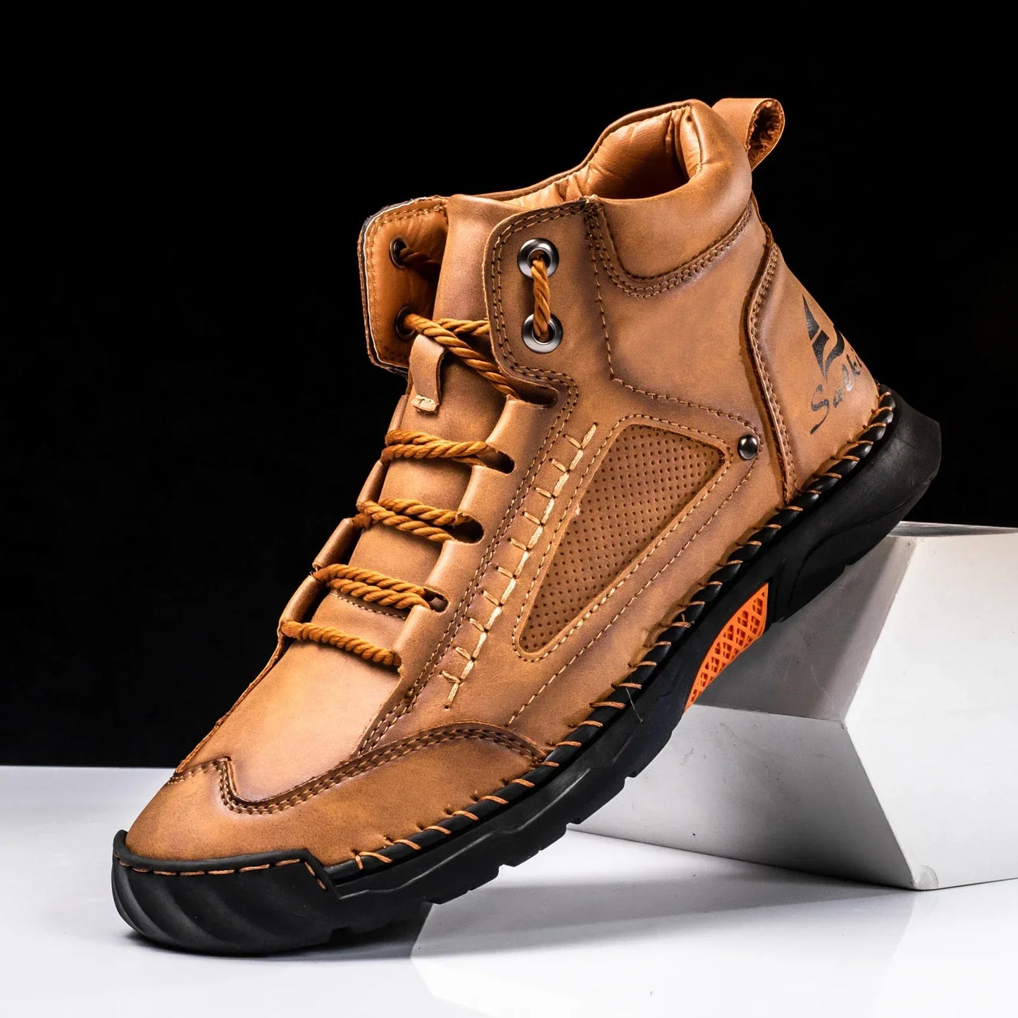 Herren Leder High-Top Schuhe | Robust & Alltagstauglich