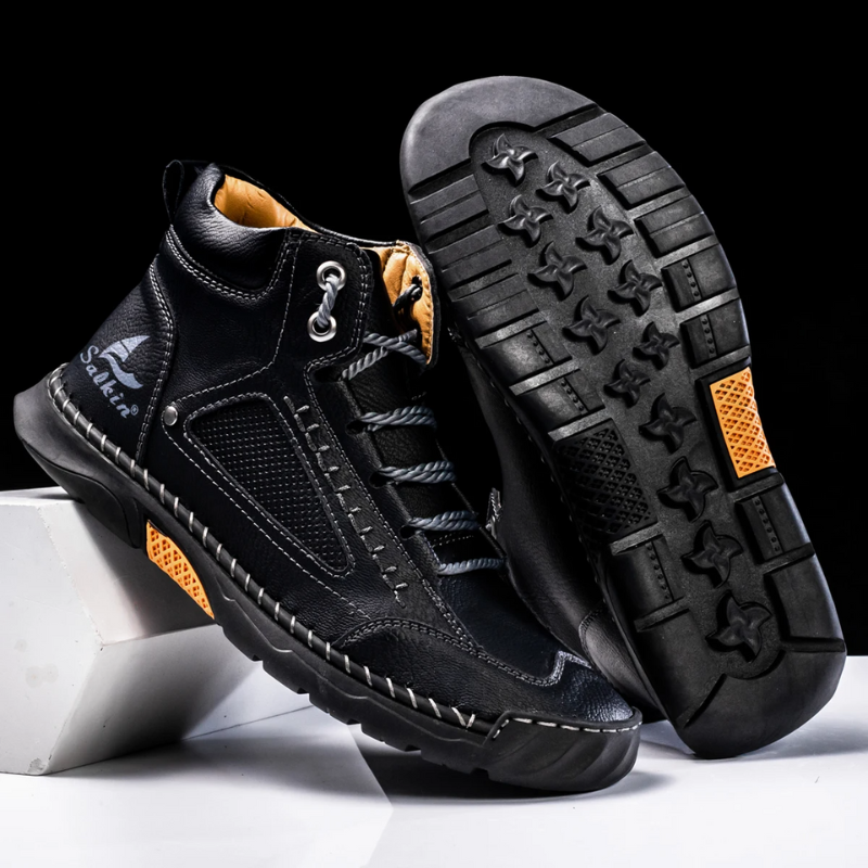 Herren Leder High-Top Schuhe | Robust & Alltagstauglich