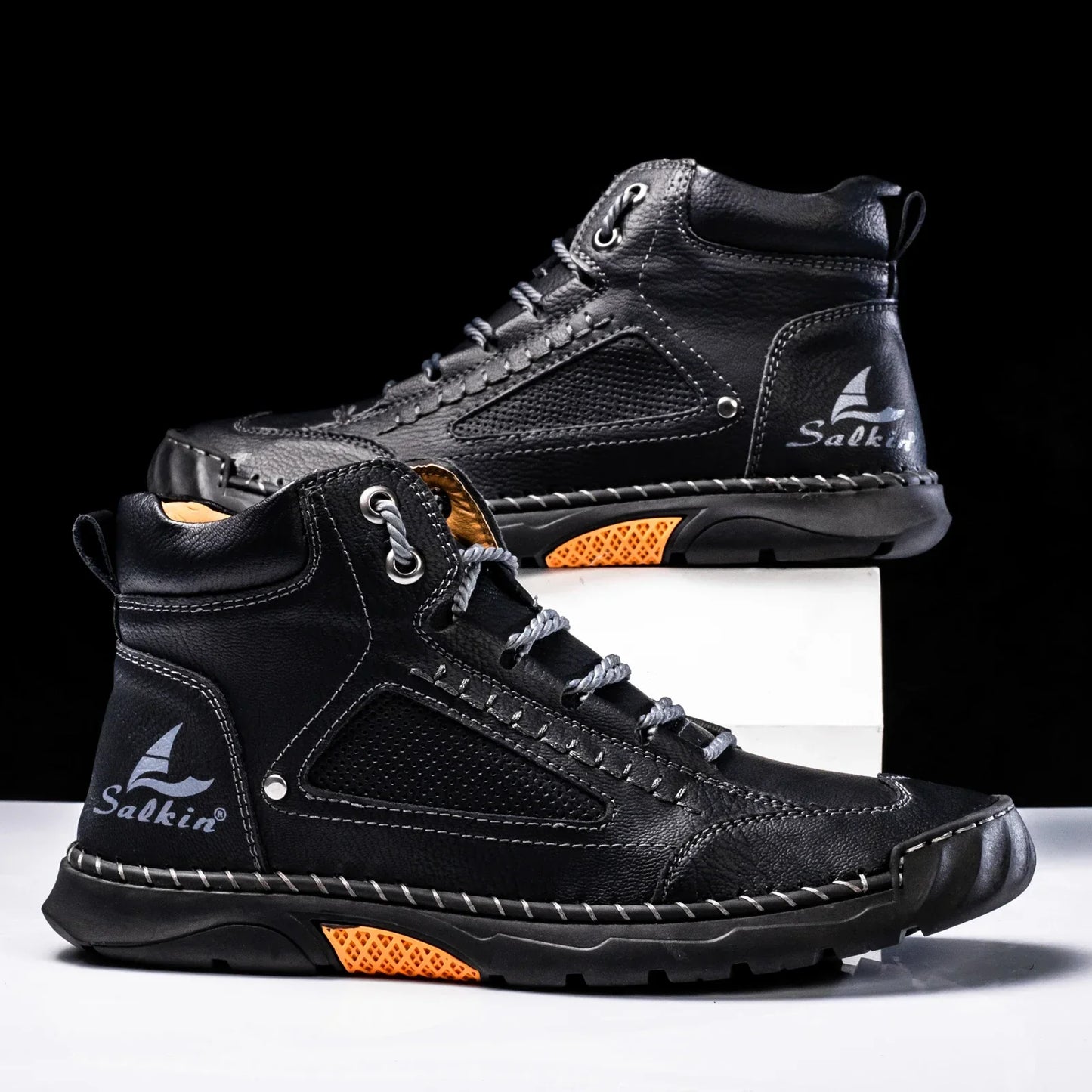 Herren Leder High-Top Schuhe | Robust & Alltagstauglich