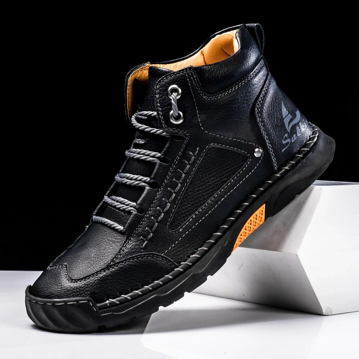 Herren Leder High-Top Schuhe | Robust & Alltagstauglich