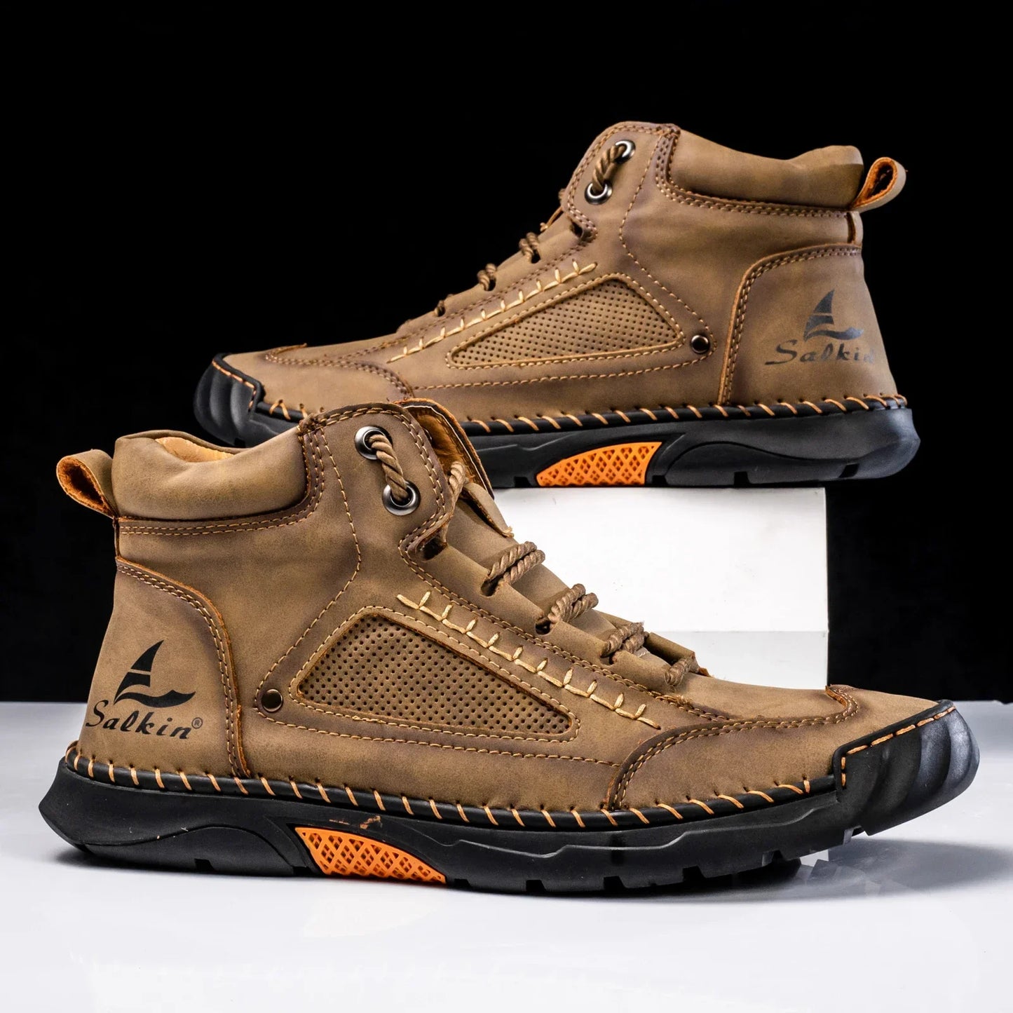 Herren Leder High-Top Schuhe | Robust & Alltagstauglich